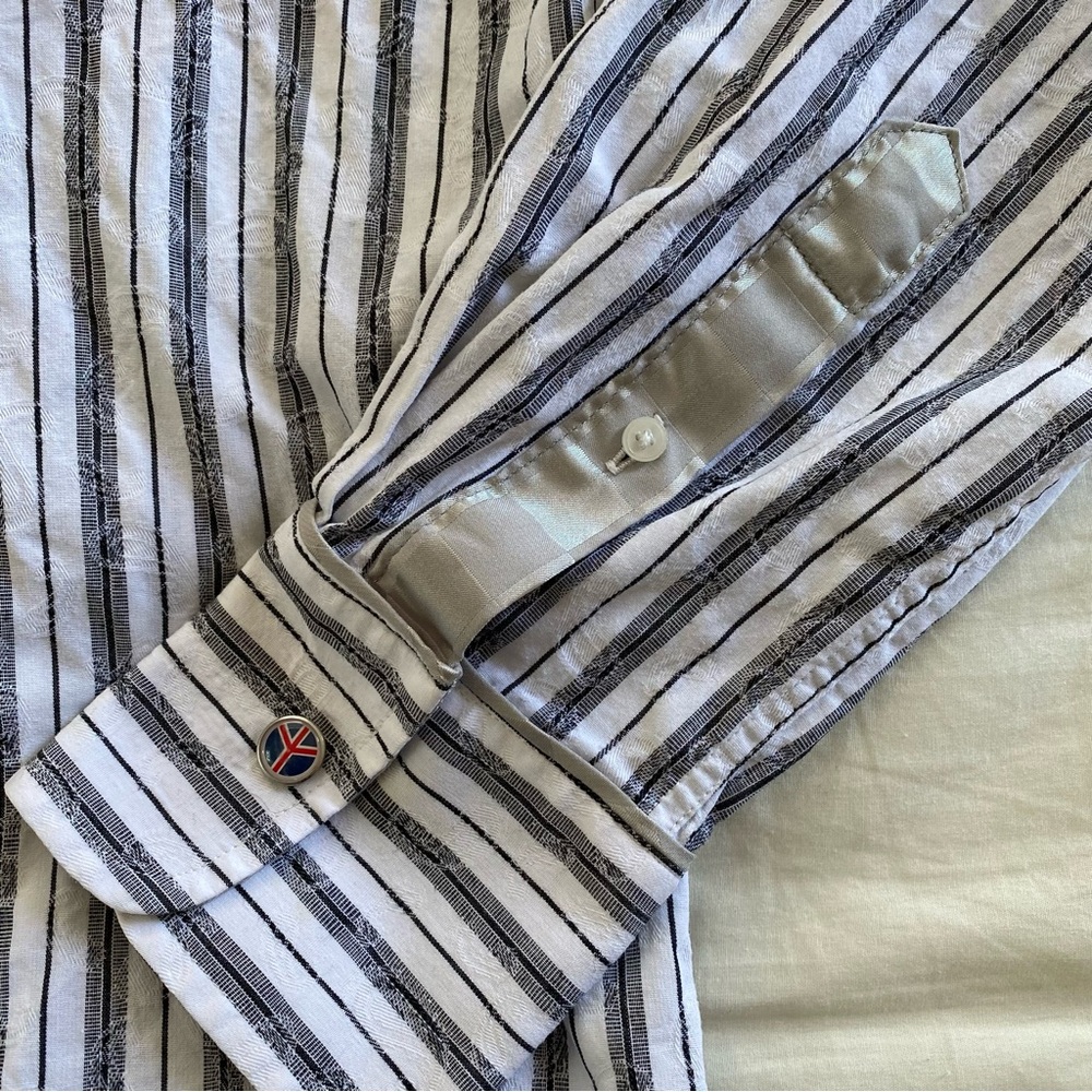2009 JOHN LENNON IMAGINE SHIRT Yoko Ono Bag One Long Sleeve Striped Sz Small - Picture 7 of 11